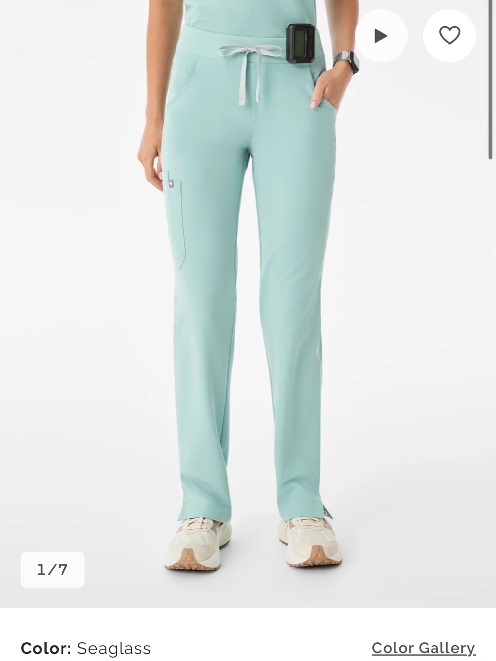 FIGS Seaglass Women’s Drawstring Scrub Pants
